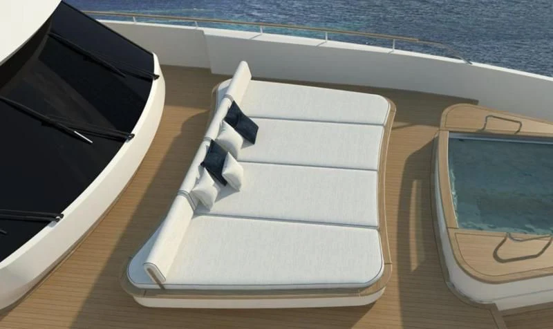 a white rectangular object with a black object on top of it aboard DAWO Yacht for Sale