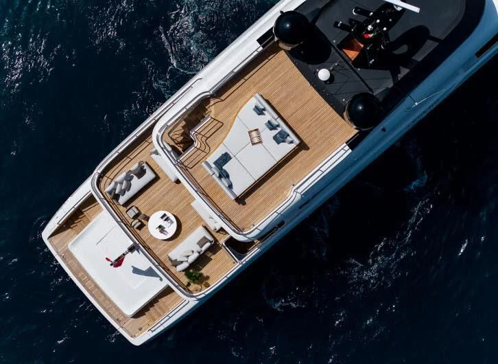 a satellite over a body of water aboard DAWO Yacht for Sale