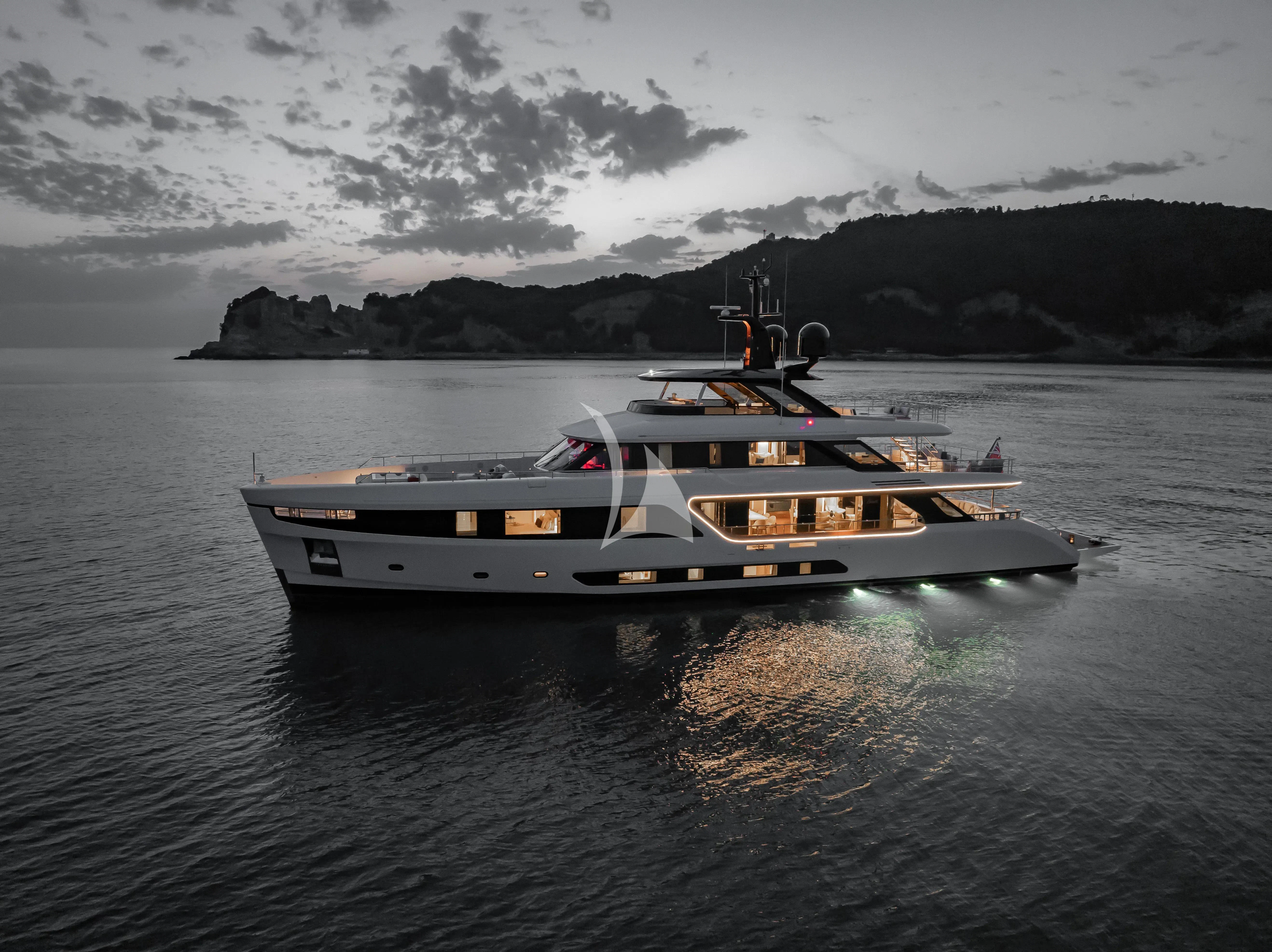 a boat on the water aboard DAWO Yacht for Sale