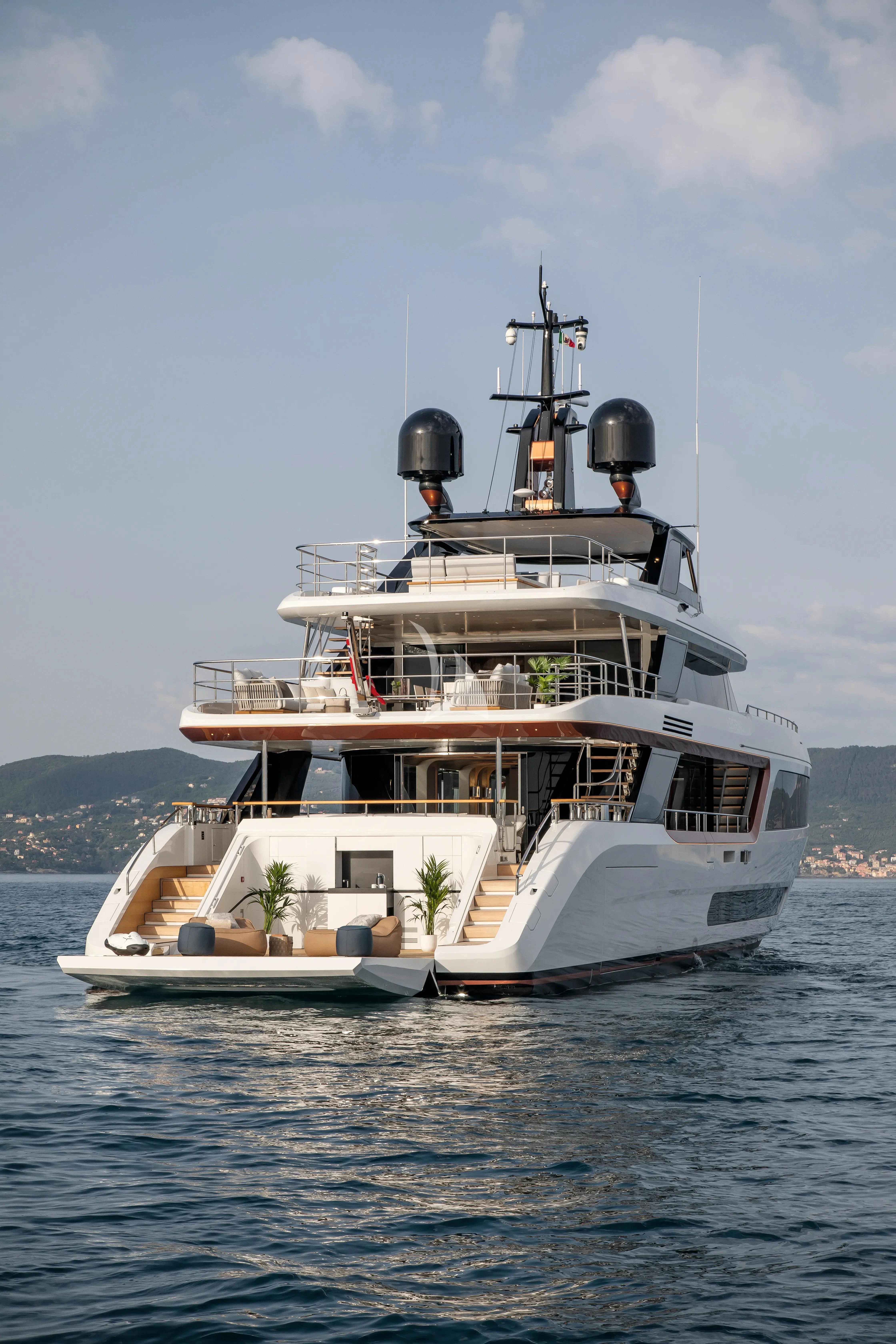 a large white boat in the water aboard DAWO Yacht for Sale