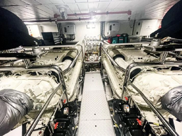 a close-up of a machine aboard PENJA Yacht for Sale