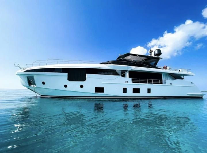 a white yacht in the water aboard PENJA Yacht for Sale