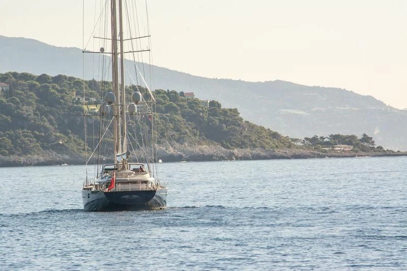 a sailboat in the water aboard MELEK Yacht for Sale