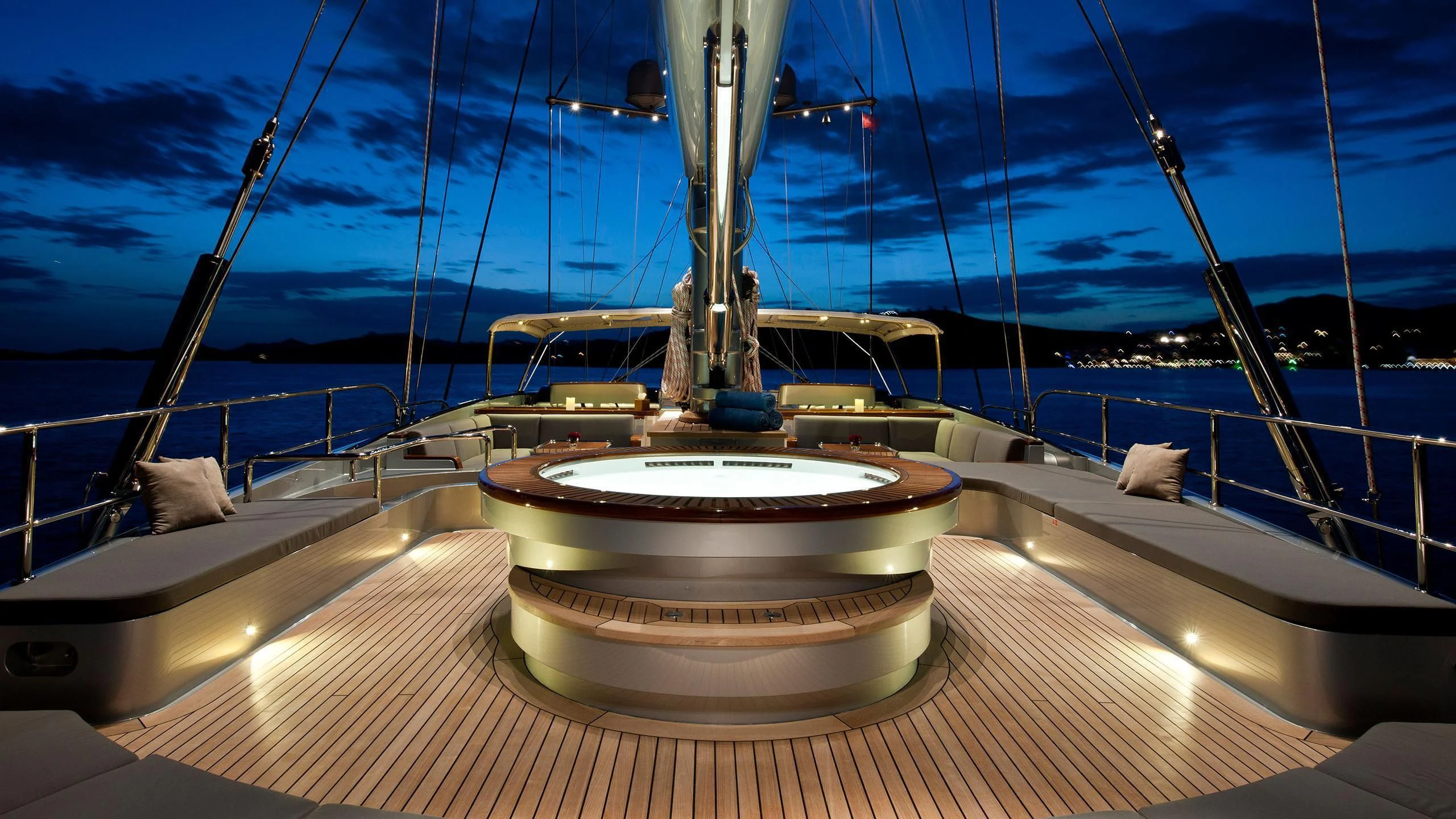 a boat on a deck aboard MELEK Yacht for Sale