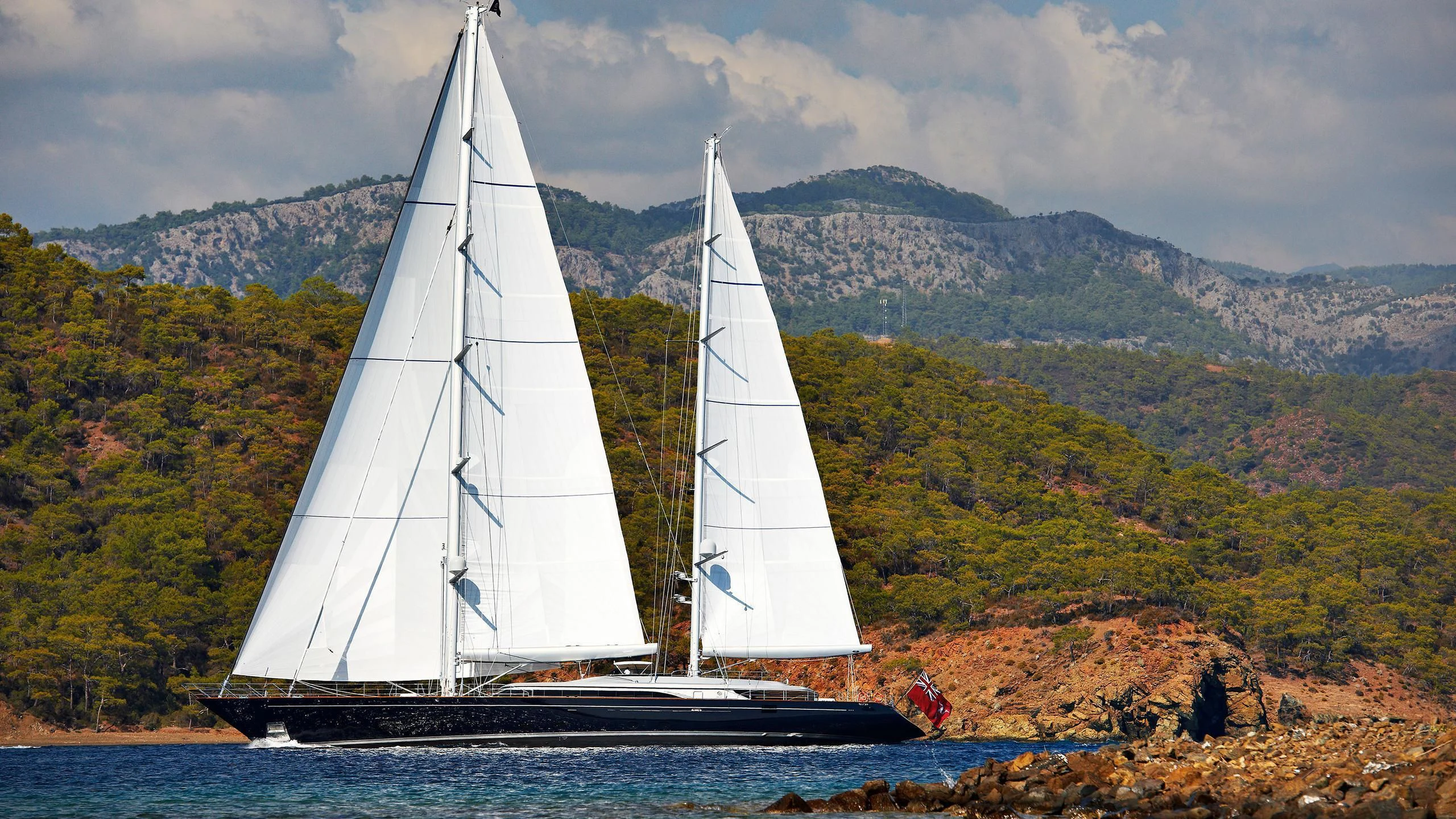 a sailboat on the water aboard MELEK Yacht for Sale