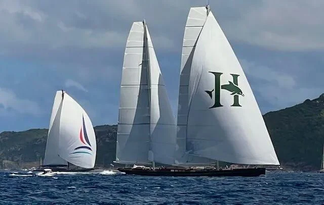 a group of sailboats on the water aboard MELEK Yacht for Sale