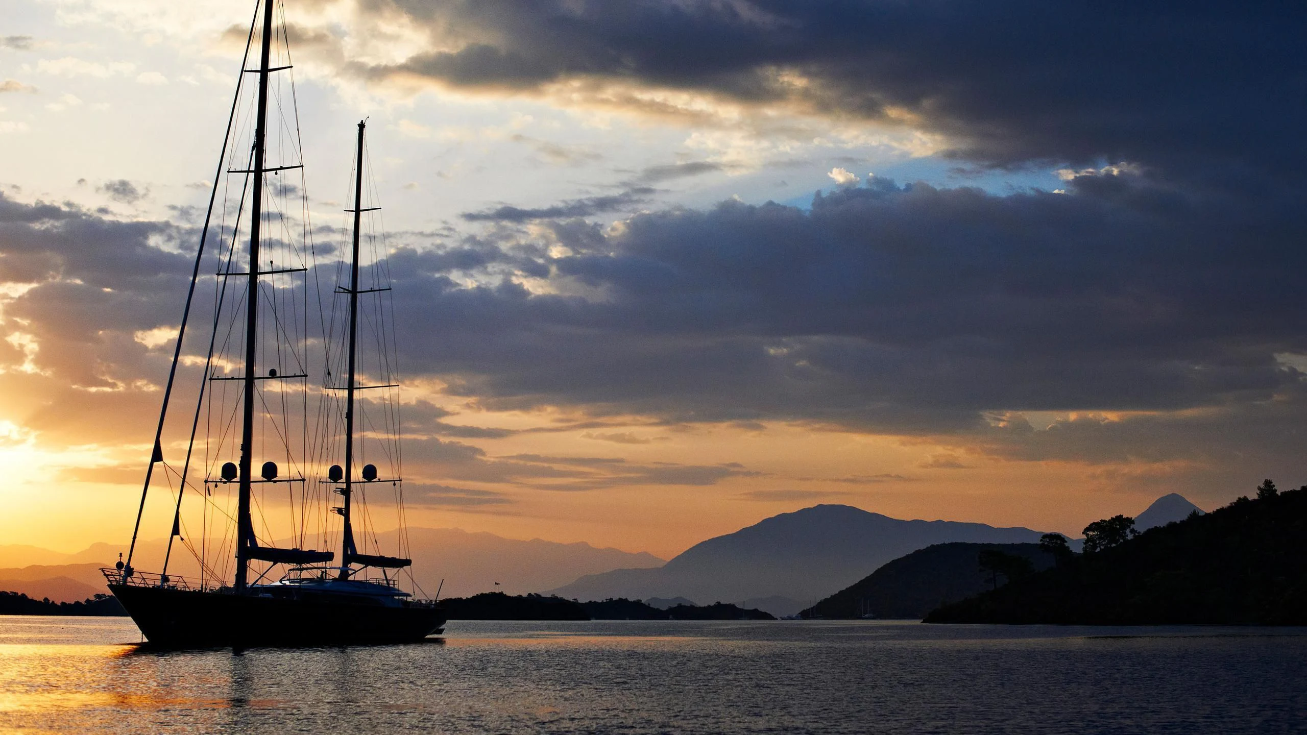 a sailboat on the water aboard MELEK Yacht for Sale