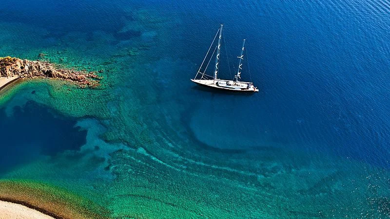 a boat in the water aboard MELEK Yacht for Sale