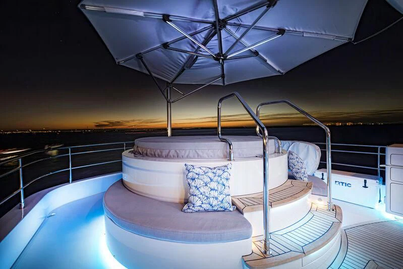 a bed on a boat aboard NEW JOURNEY Yacht for Sale