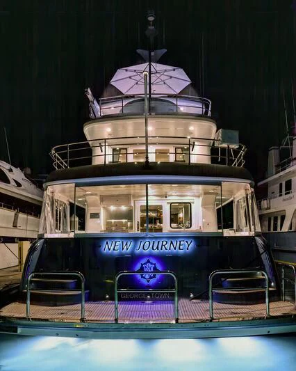 a boat in a body of water aboard NEW JOURNEY Yacht for Sale