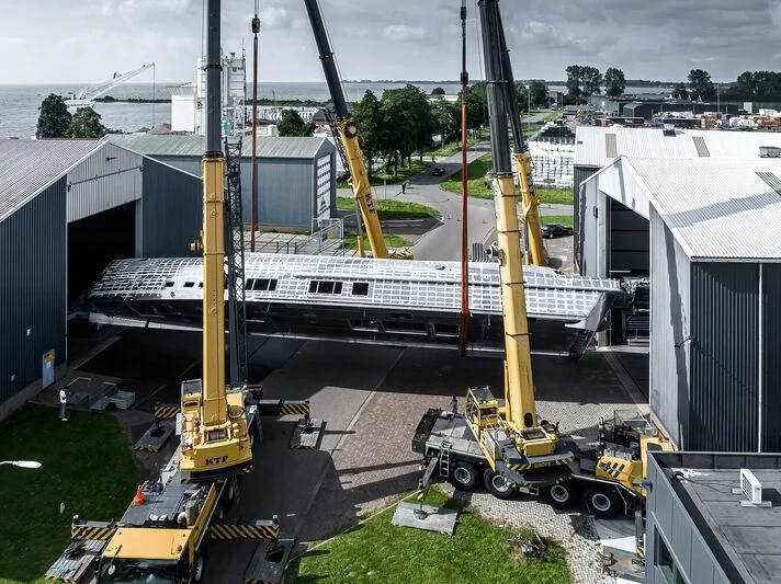 a train is parked in a station aboard SEAFLOWER Yacht for Sale