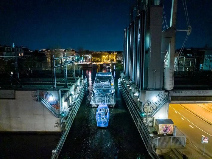a large factory with many machines aboard SEAFLOWER Yacht for Sale