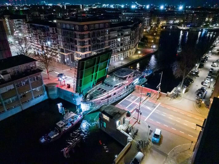 a large city with buildings and streets aboard SEAFLOWER Yacht for Sale