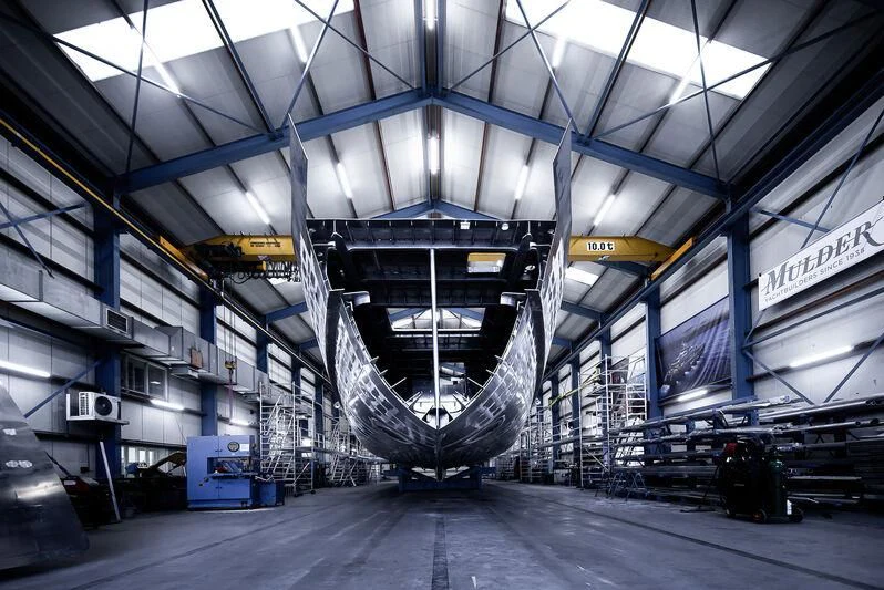 inside of a warehouse aboard SEAFLOWER Yacht for Sale