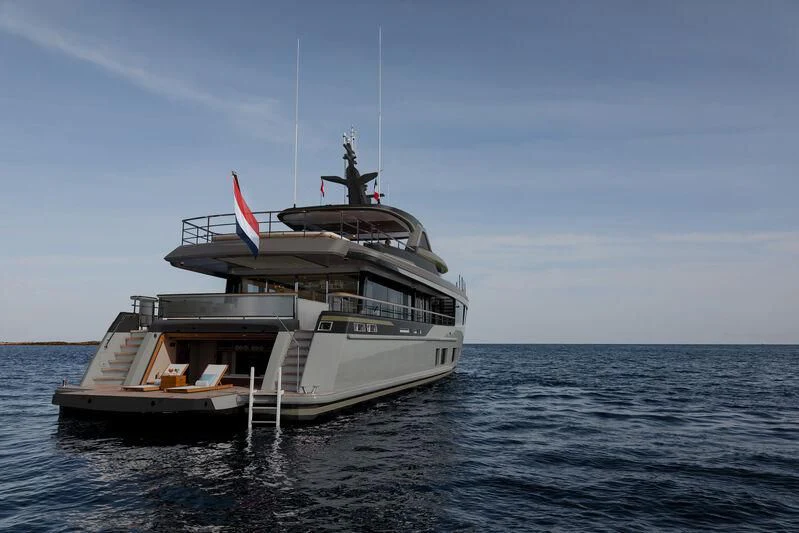 a boat in the water aboard SEAFLOWER Yacht for Sale
