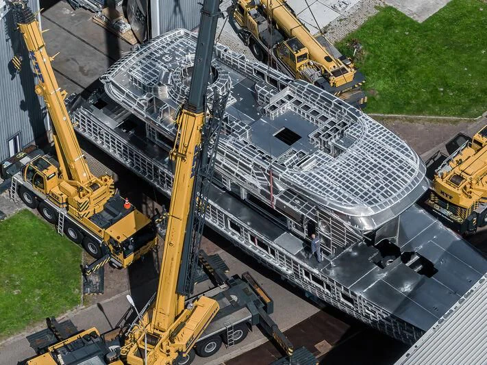 a large white and black machine aboard SEAFLOWER Yacht for Sale