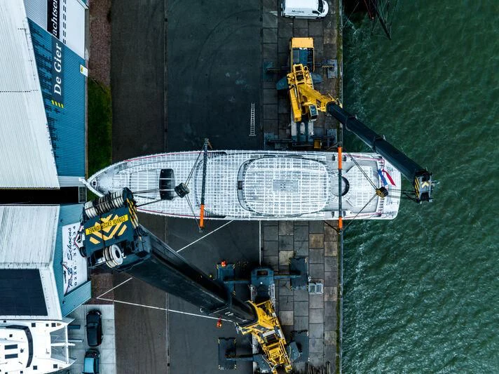 a hockey team on the ice aboard SEAFLOWER Yacht for Sale