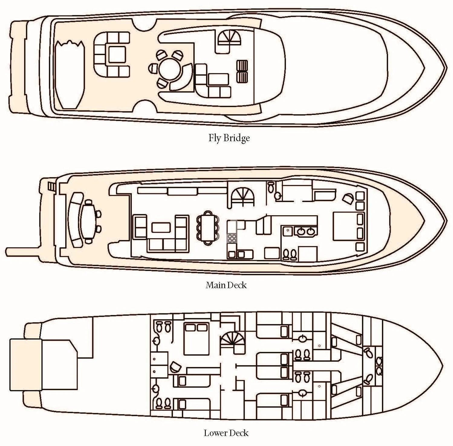 diagram, engineering drawing aboard LA PAUSA Yacht for Sale