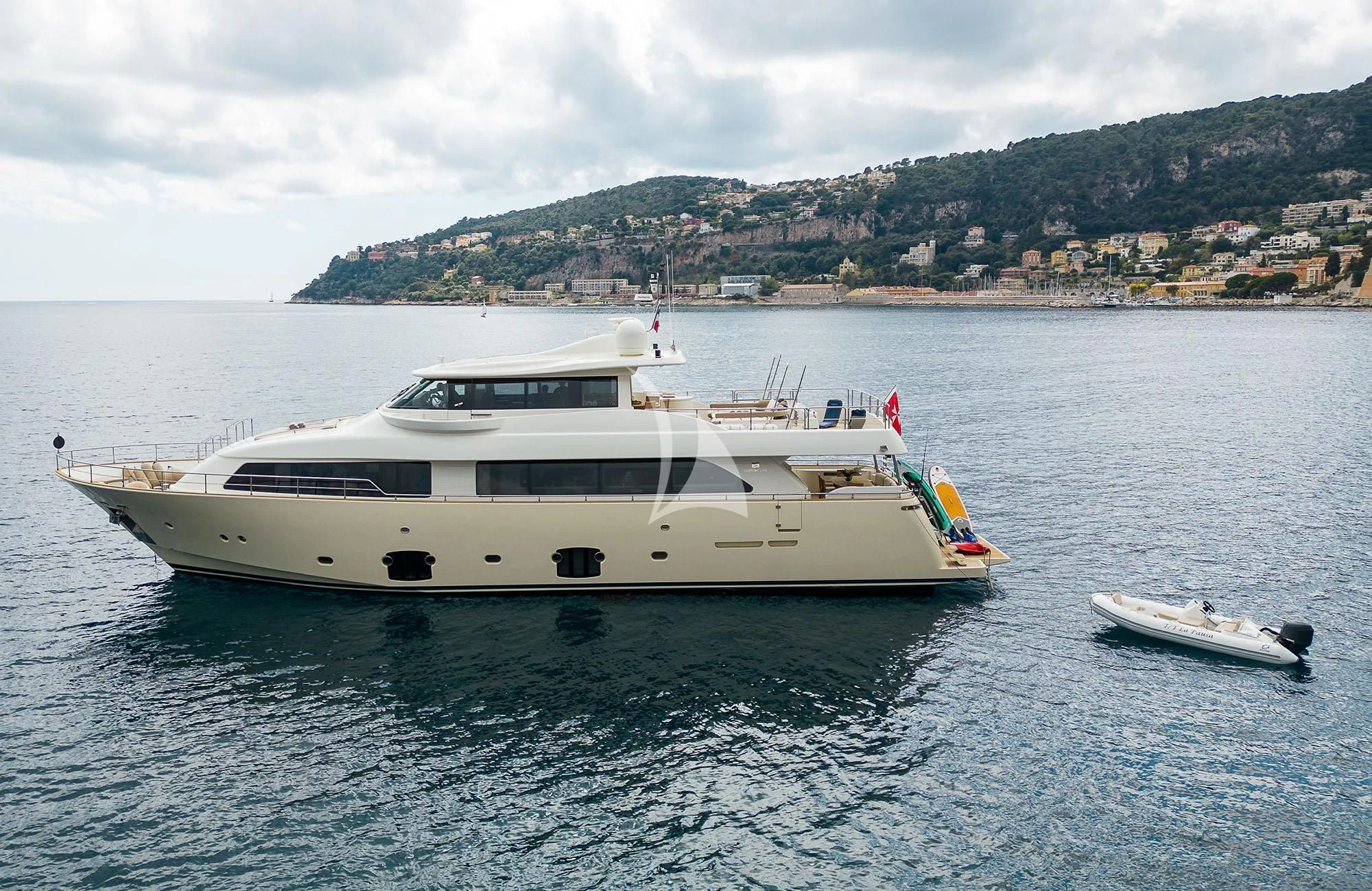 a boat in the water aboard LA PAUSA Yacht for Sale