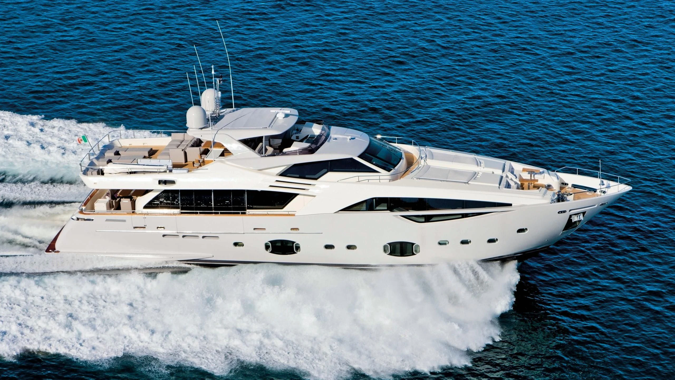 a white yacht on the water aboard MORNING STAR Yacht for Sale