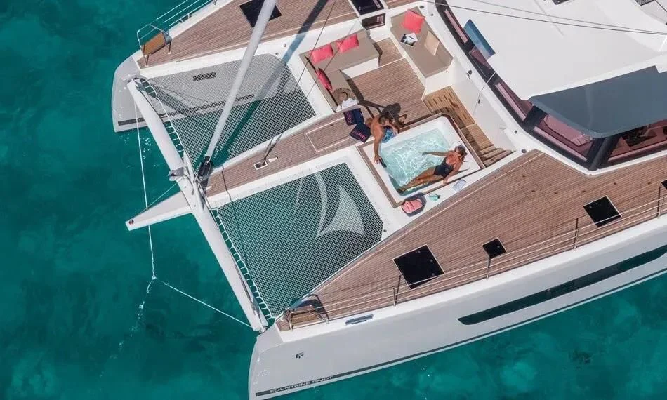 a group of people on a boat aboard CHILOE Yacht for Charter