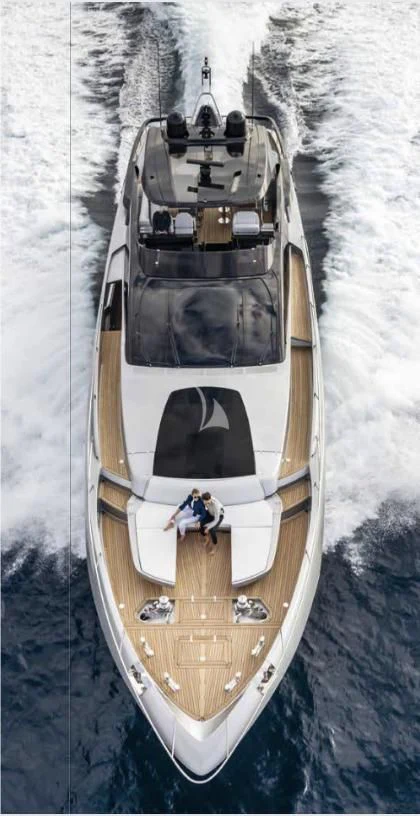 a large white ship with people on it aboard G Yacht for Sale