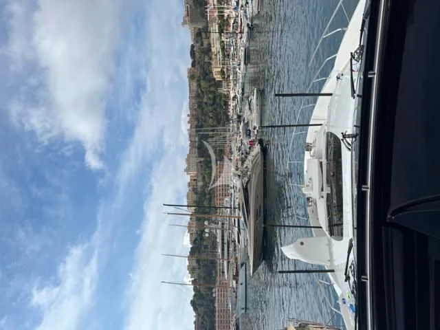 a street with a bridge and a blue sky aboard G Yacht for Sale