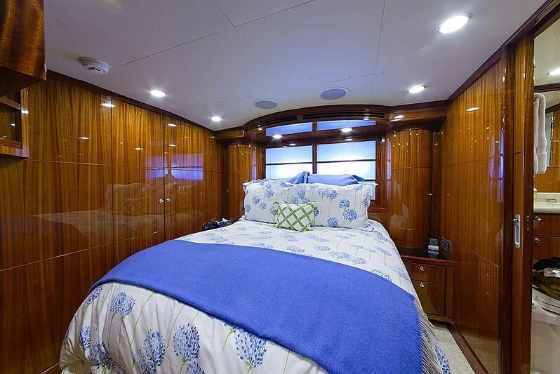 a bed in a cabin aboard MI AMOR II Yacht for Sale