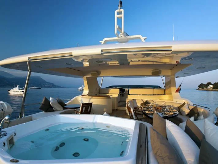 a boat on the water aboard WHITE PEARL Yacht for Sale