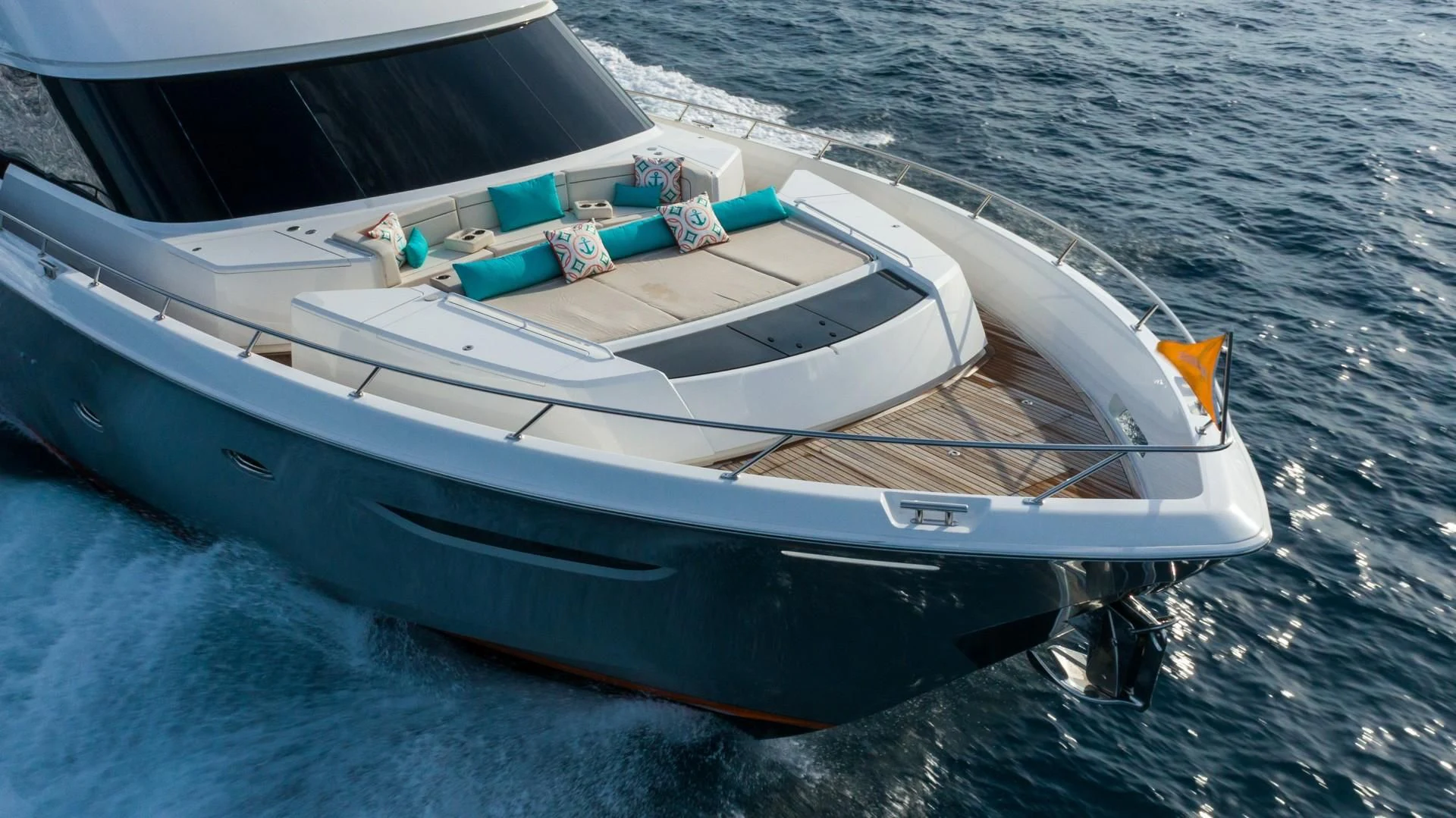 a boat on the water aboard OBSESSION Yacht for Sale