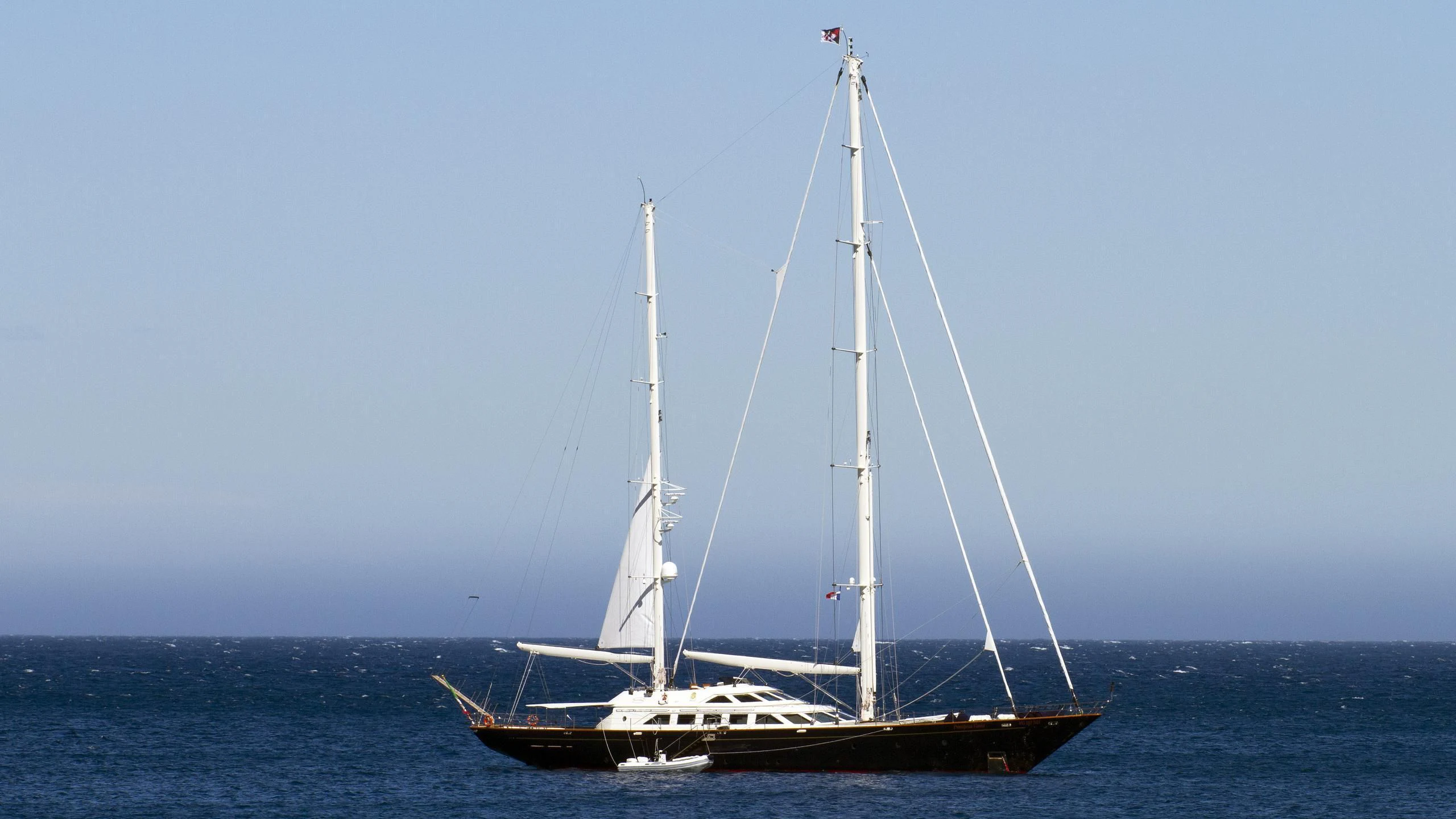 a sailboat in the water aboard PRINCIPESSA VAIVIA Yacht for Sale