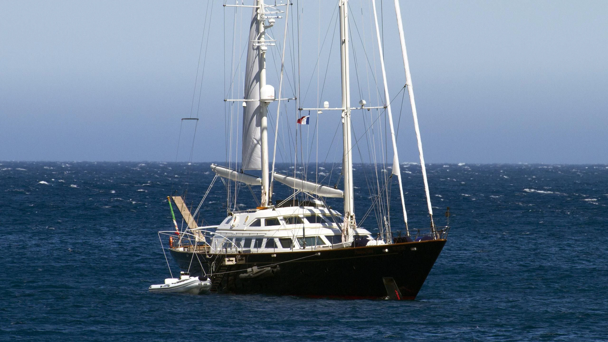 a boat in the water aboard PRINCIPESSA VAIVIA Yacht for Sale