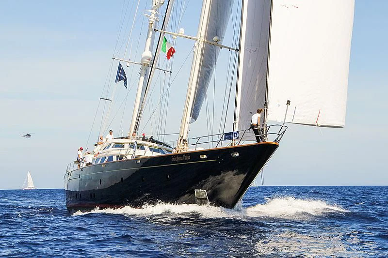 a boat sailing on the sea aboard PRINCIPESSA VAIVIA Yacht for Sale