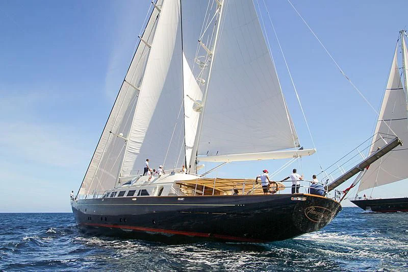 a boat with people on it aboard PRINCIPESSA VAIVIA Yacht for Sale