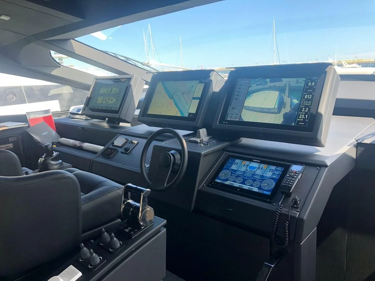 inside of a car aboard QUEEN B SPORT Yacht for Sale