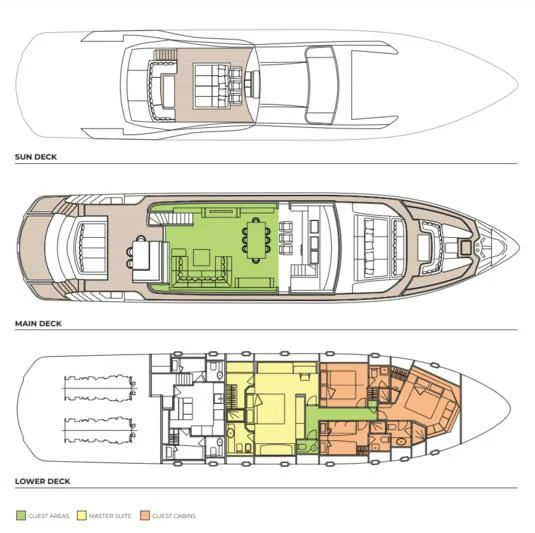 diagram aboard QUEEN B SPORT Yacht for Sale