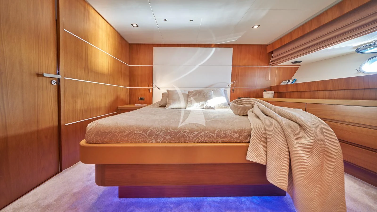 a room with bunk beds aboard KARISMA Yacht for Sale