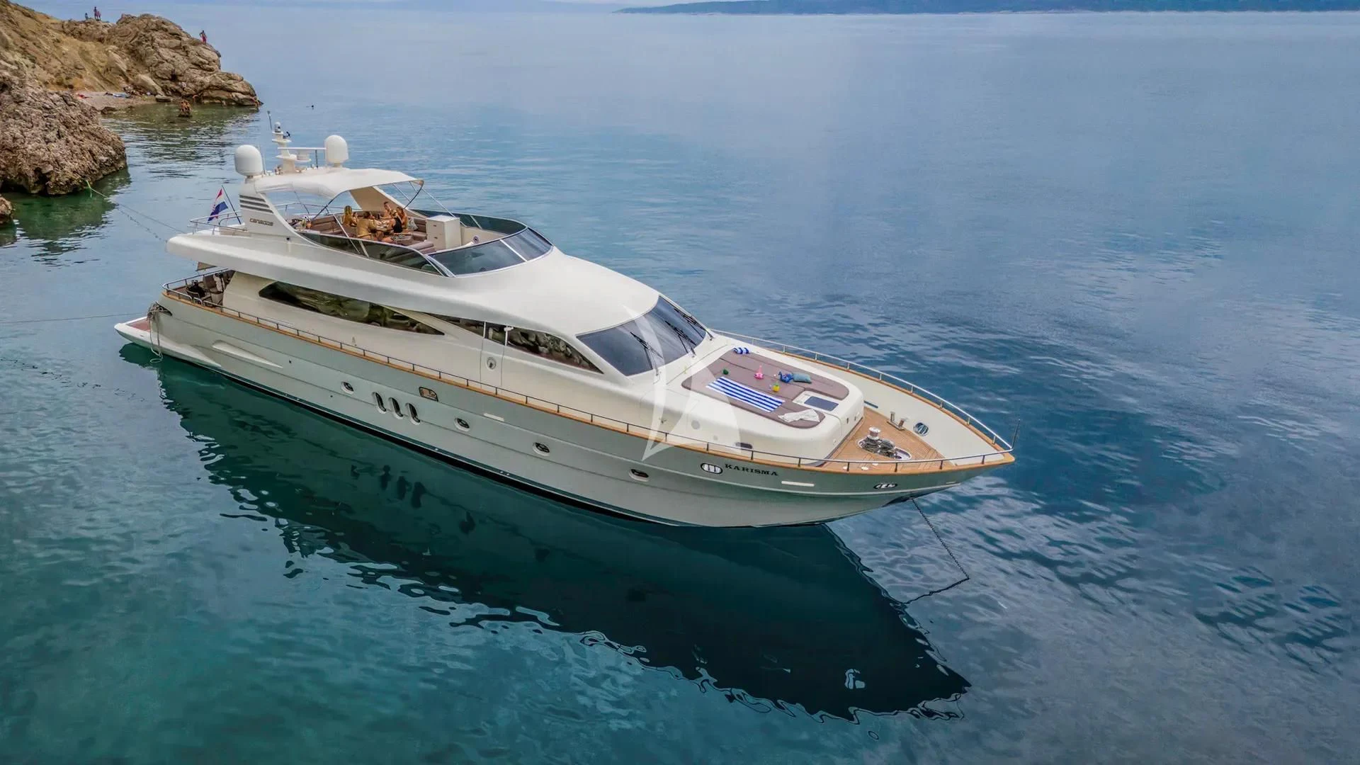 a boat on the water aboard KARISMA Yacht for Sale