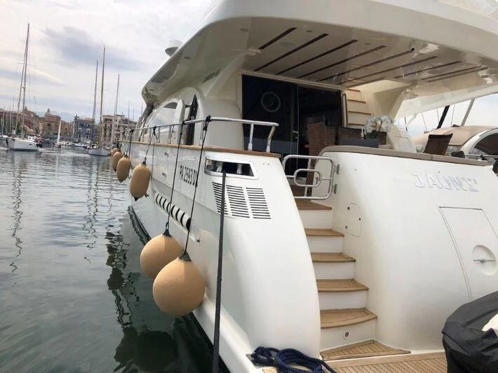 a boat in the water aboard JAUNI Yacht for Sale