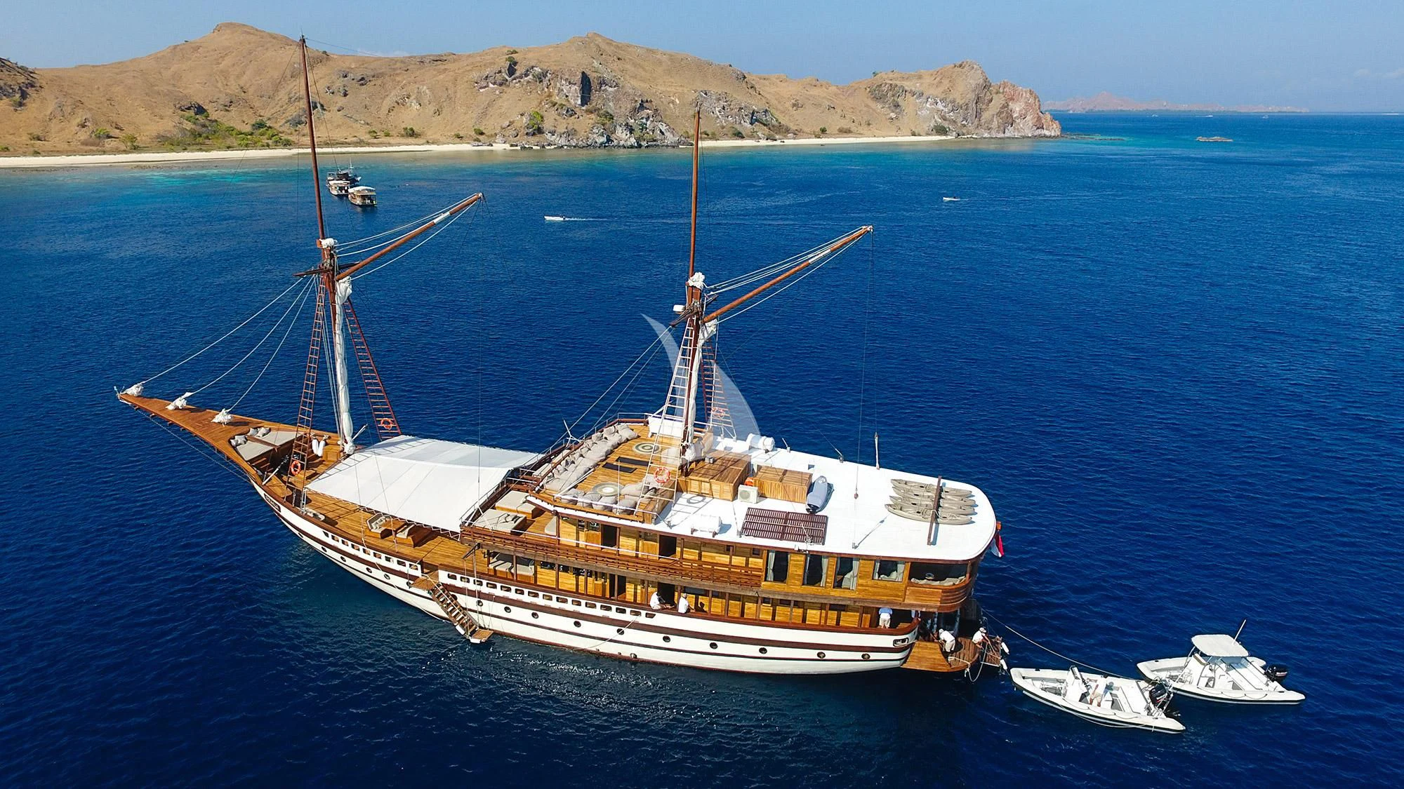 a boat in the water aboard PRANA Yacht for Charter