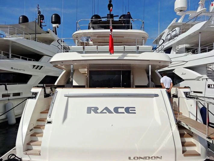 a boat on a boat aboard NO SAUCE Yacht for Sale