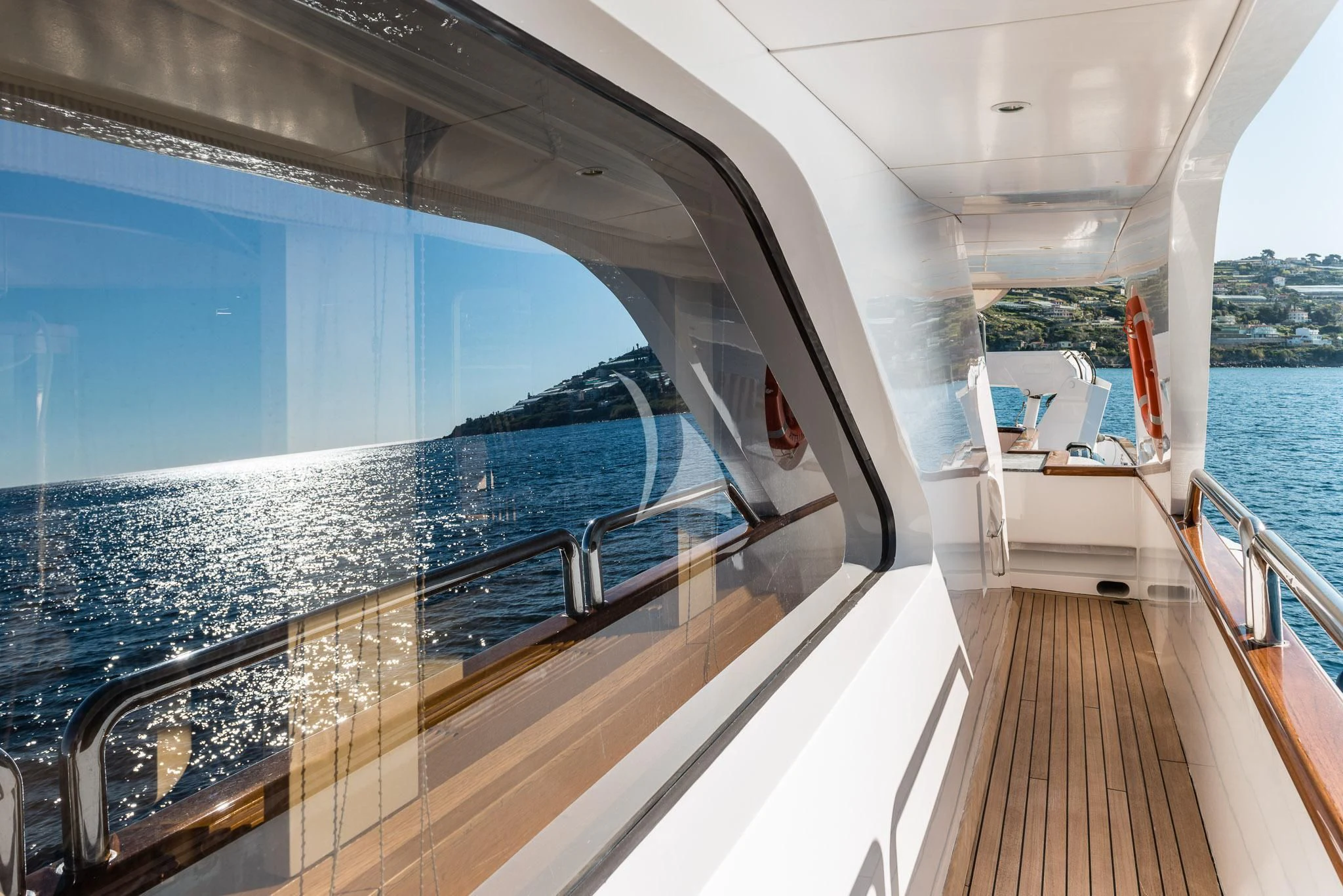 a boat on the water aboard DESAMIS B Yacht for Sale