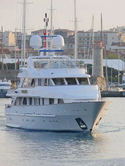 a boat in the water aboard DESAMIS B Yacht for Sale