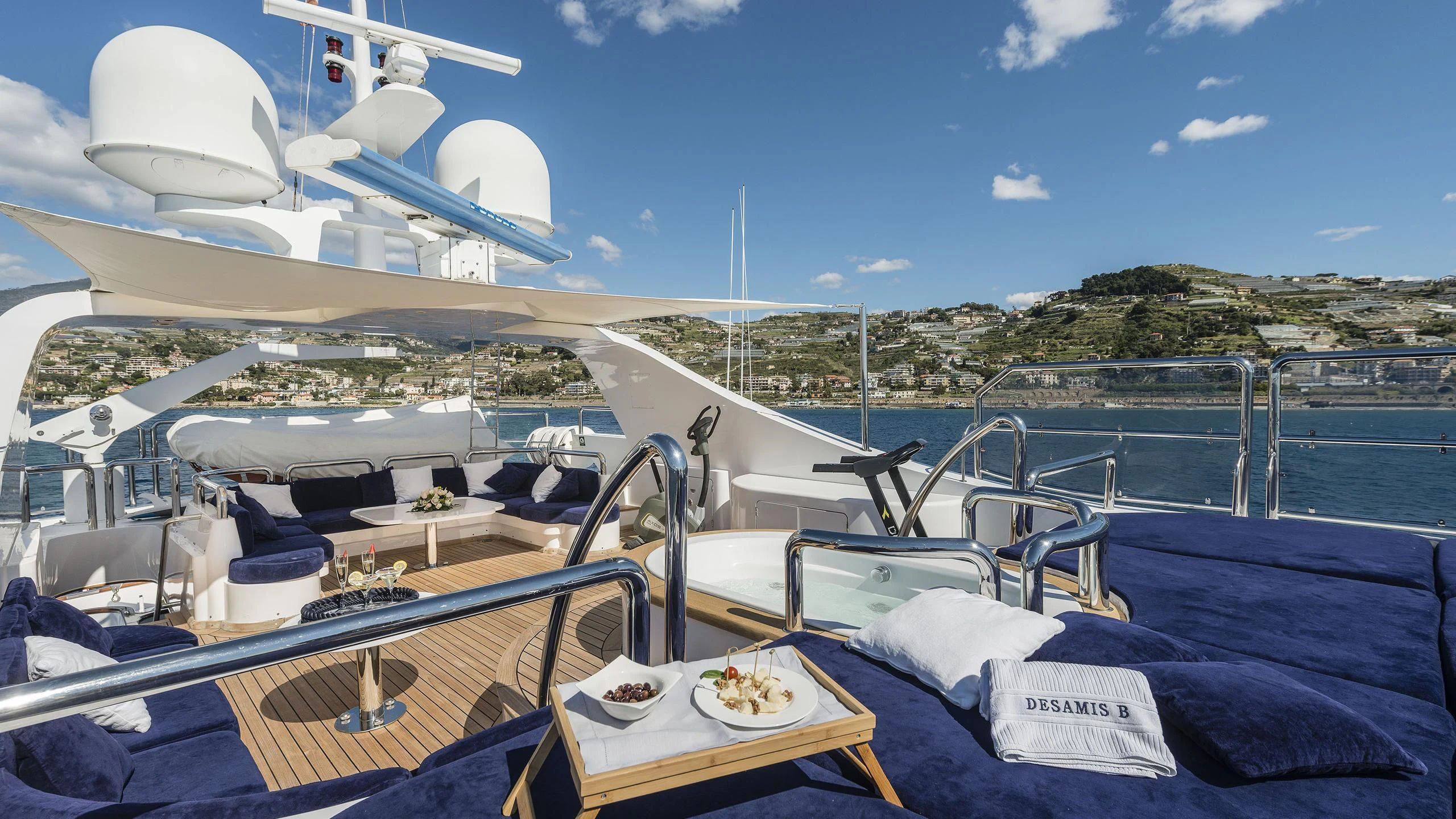 a boat on the water aboard DESAMIS B Yacht for Sale