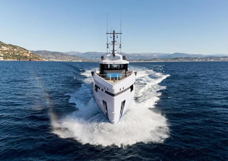 a boat on the water aboard FIVE OCEANS Yacht for Sale