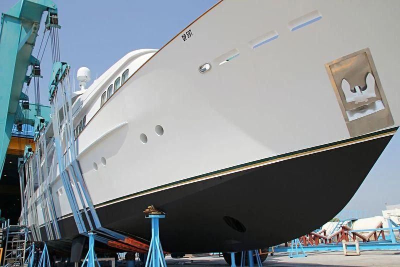 a large white boat aboard DANADIA Yacht for Sale