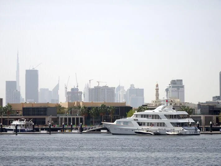 a boat on the water aboard DANADIA Yacht for Sale