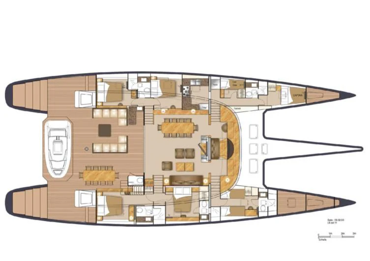 diagram aboard MASHUA BLUU Yacht for Sale