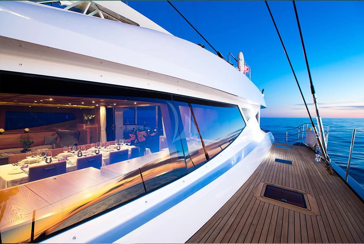 a boat on the water aboard MASHUA BLUU Yacht for Sale