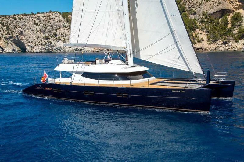 a boat on the water aboard MASHUA BLUU Yacht for Sale